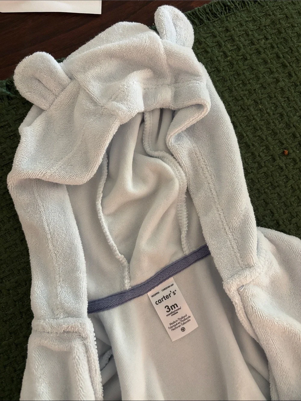 Cozy Light Blue Baby Bear Hoodie & Pants Set
